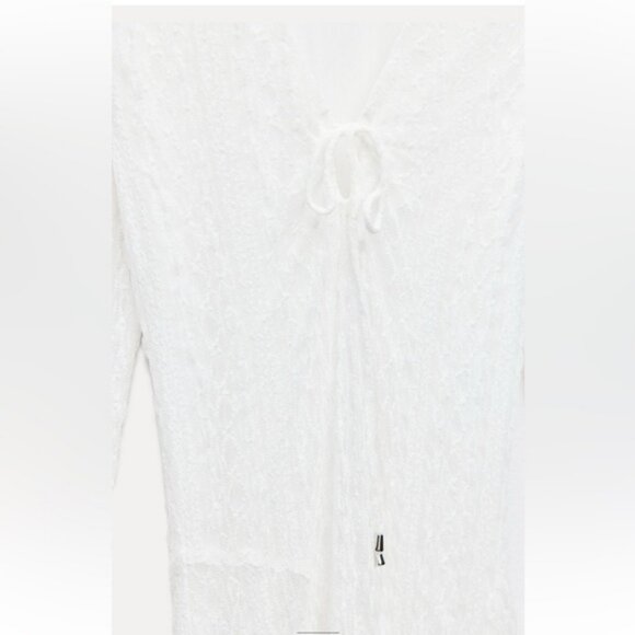 ZARA LACE MIDI DRESS - Picture 6 of 6